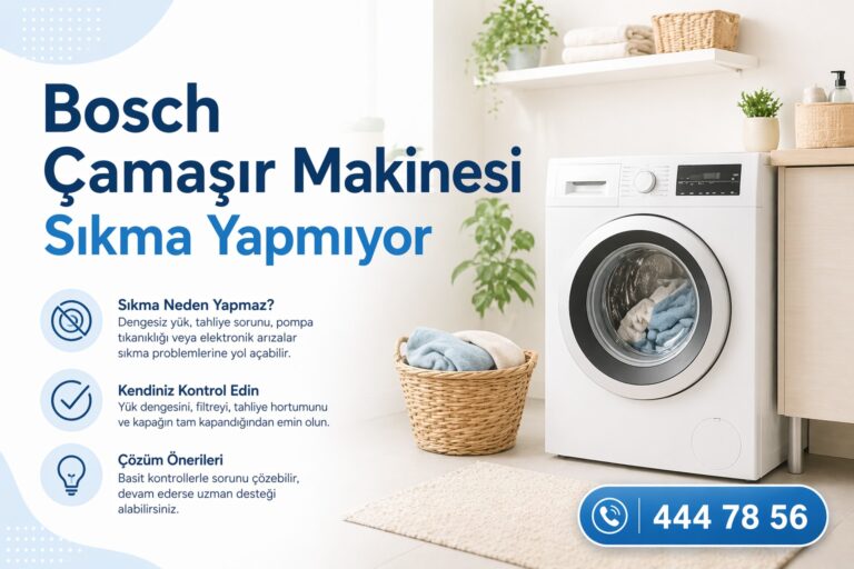 Bosch çamaşır makinesi sıkma yapmıyor