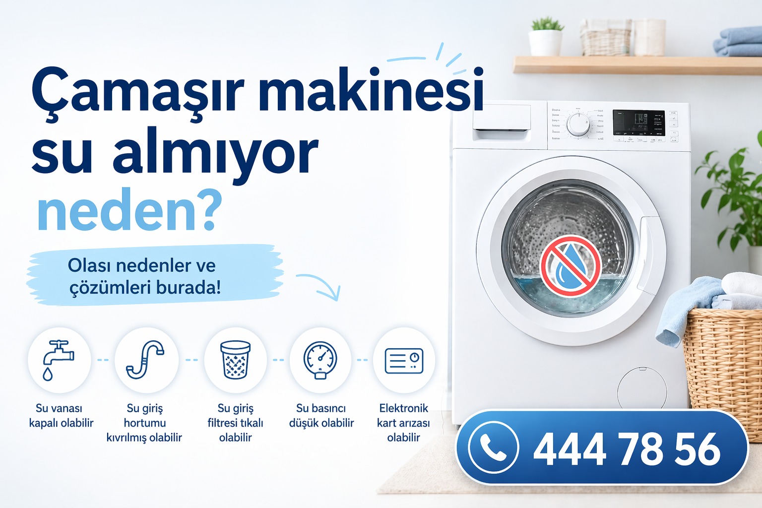 Bosch Çamaşır Makinesi Su Almıyor Neden?