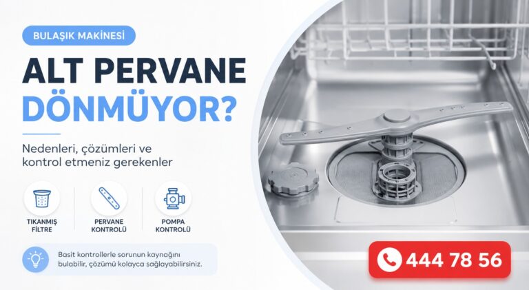 Bosch bulaşık makinesi alt pervane dönmüyor
