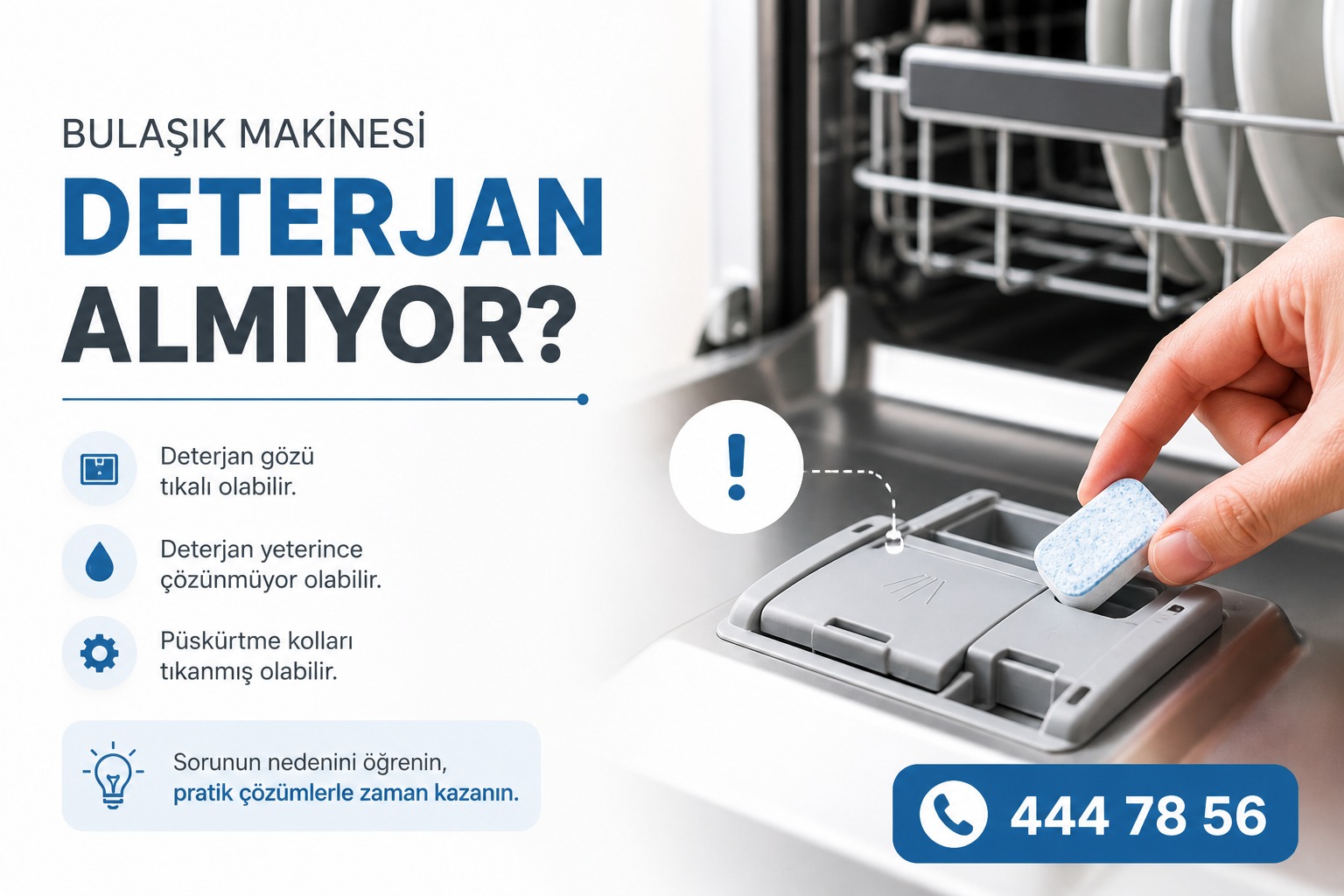 Bosch bulaşık makinesi deterjan almıyor